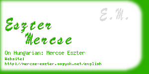 eszter mercse business card